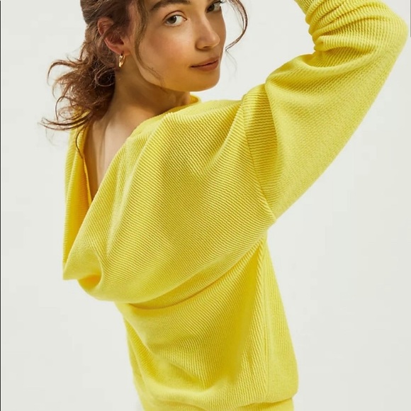 Anthropologie Yellow Pullover Top - Picture 4 of 11